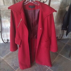 BCBGMAXAZRIA Red Wool Coat
